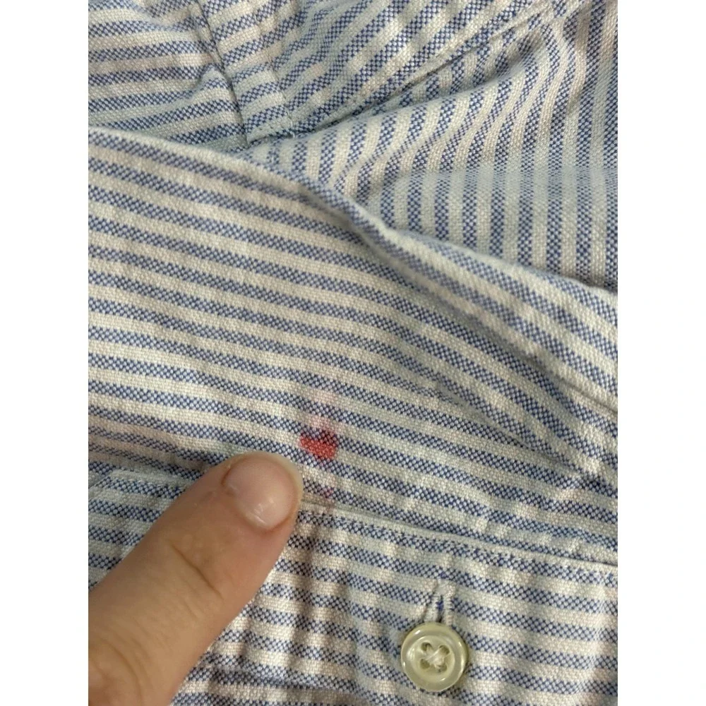 Ralph Lauren Shirt Boys 4T Blue Stripe Long Sleeve Button Down Cotton Casual